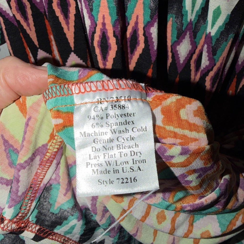 Anthropologie Uncle Frank Geometric Print Babydoll Dress M Scoop Neck - Picture 4 of 4